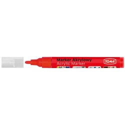 Marker specjalistyczny Toma akrylowy-czerwony, czerwony 2,5 mm okrągła końcówka (TO-402)