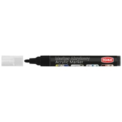Marker specjalistyczny Toma akrylowy-czarny, czarny 2,5 mm okrągła końcówka (TO-402)