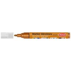 Marker specjalistyczny Toma akrylowy-pomarańczowy metaliczny, pomarańczowy 2,5 mm okrągła końcówka (TO-402)