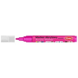 Marker specjalistyczny Toma akrylowy-metaliczny rózowy, różowy metaliczny 2,5 mm okrągła końcówka (TO-402)