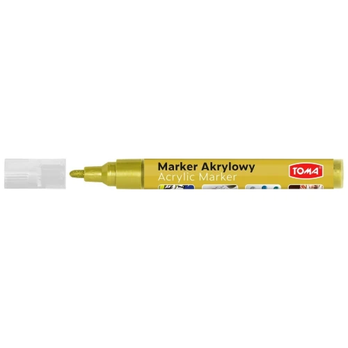Marker specjalistyczny Toma akrylowy-fioletozłoty, złoty 2,5 mm okrągła końcówka (TO-402)