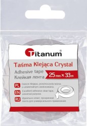 Taśma biurowa Titanum Crystal 25 mm 33 m