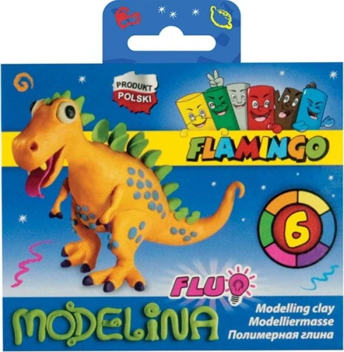 Modelina Flamingo 6 kolorów fluo