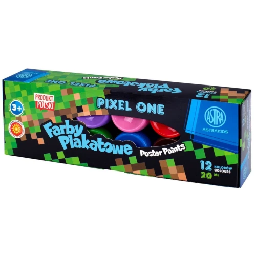 Farby plakatowe Astra Oixel One kolor: mix 20 ml 12 kol. (301221006)