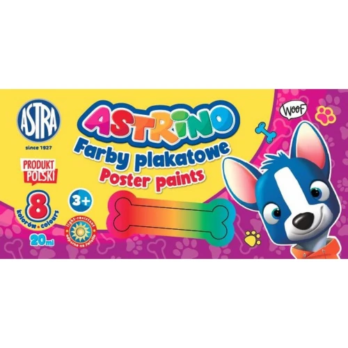 Farby plakatowe Astra kolor: mix 20 ml 12 kol. (301221002)