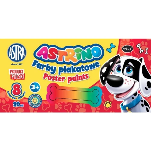 Farby plakatowe Astra kolor: mix 20 ml 12 kol. (301221002)
