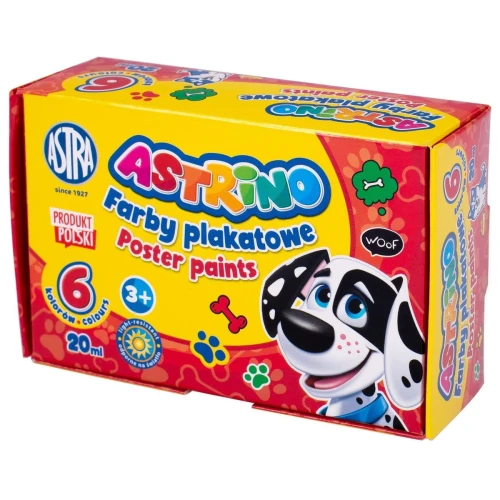 Farby plakatowe Astra ASTRINO kolor: miedziany 20 ml 6 kol. (301221001)
