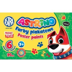 Farby plakatowe Astra ASTRINO kolor: miedziany 20 ml 6 kol. (301221001)