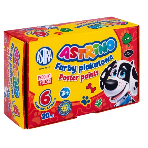 Farby plakatowe Astra ASTRINO kolor: miedziany 20 ml 6 kol. (301221001)