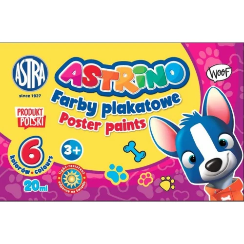 Farby plakatowe Astra ASTRINO kolor: miedziany 20 ml 6 kol. (301221001)