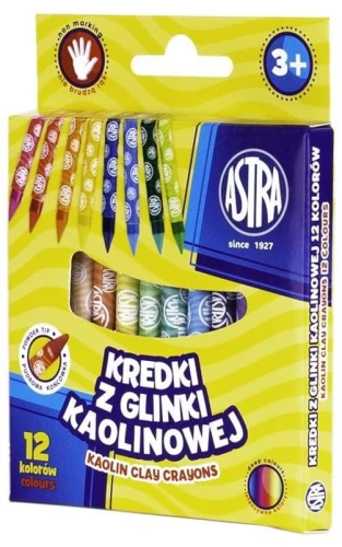 Kredki świecowe Astra Z GLINKI KAOLINOWEJ 12 kol. (316121005)