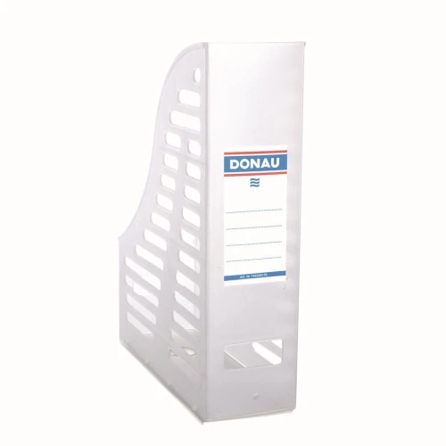 Pojemnik na dokumenty pionowy Donau A4 - przezroczysty 85 mm x 245 mm x 315 mm (7464001-09)