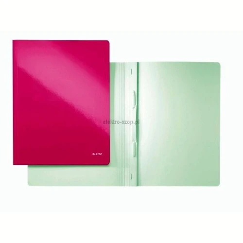 Skoroszyt Leitz WOW A4 - różowy metaliczny 80 g (30010023)