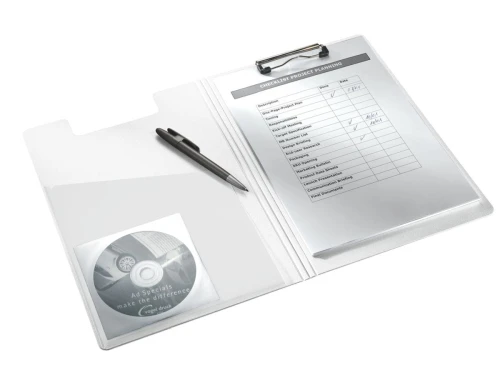 Teczka z klipem Leitz Wow A4 - różowy 230 mm x 330 mm (41990023)