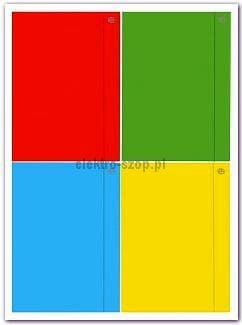 Teczka kartonowa na gumkę Interdruk A4+ kolor: mix 400 g 230 mm x 314 mm (TEGUFLUO)