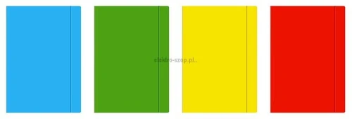 Teczka kartonowa na gumkę Interdruk A5 kolor: mix (TEGUFLUOA5)