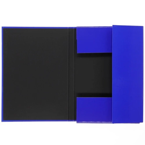 Teczka z szerokim grzbietem na gumkę Barbara A4 kolor: granatowy (1821118)