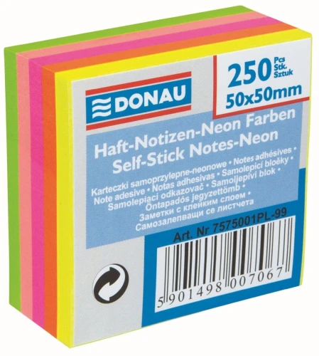 Notes samoprzylepny Donau mix 250k 50 mm x 50 mm (7575001)