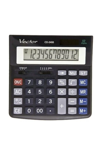 Kalkulator na biurko Vector (KAV CD-1202 BLK)