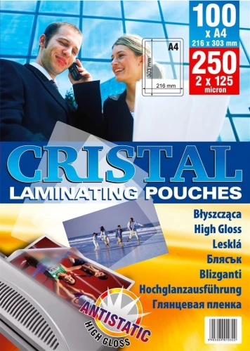 Folia do laminowania Argo A4 - przezroczysty 125 mic. 216 mm x 303 mm (320412)