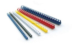 Grzbiety do bindowania plastikowe 6 mm czarne (405062)