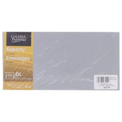 Koperta Galeria Papieru Millenium DL - srebrny 110 mm x 220 mm (280114)