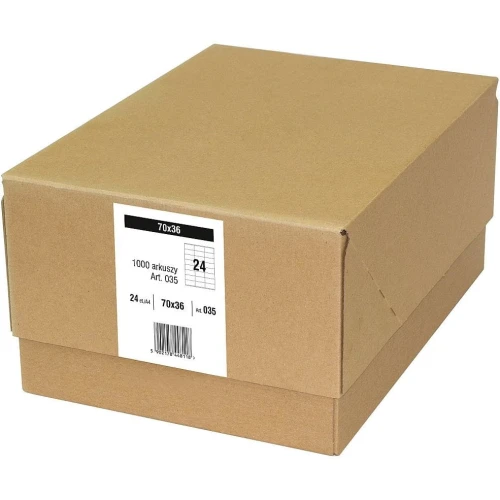 Etykieta samoprzylepna Emerson A4 - biały 70 mm x 36 mm (eta4070x036w)