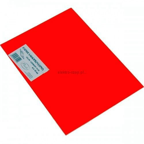 Etykieta samoprzylepna Protos fluo A4 - czerwony 210 mm x 297 mm