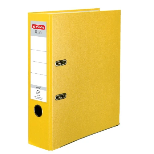 Segregator dźwigniowy Herlitz Q. file Standard A4 żółty 80 mm (0011167442)