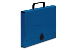 Teczka z szerokim grzbietem na zatrzask VauPe A4 kolor: niebieski (304/03)