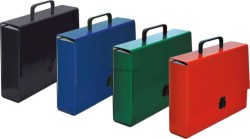 Teczka z szerokim grzbietem na zatrzask VauPe classic II A4 kolor: czerwony (305/01)