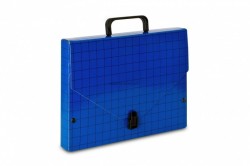 Teczka z szerokim grzbietem na zatrzask VauPe A4 kolor: niebieski (300/03)