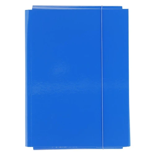 Teczka z szerokim grzbietem na gumkę Barbara A4 kolor: niebieski (1821024)