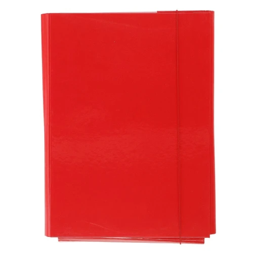 Teczka z szerokim grzbietem na gumkę Barbara A4 kolor: czerwony (1821021)