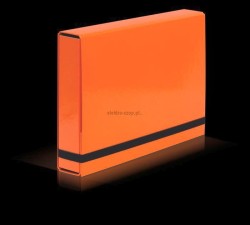 Teczka z szerokim grzbietem na gumkę VauPe CARIBIC BOX A4 kolor: pomarańczowy (341/16)