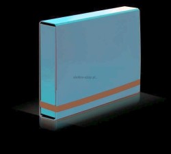 Teczka z szerokim grzbietem na gumkę VauPe CARIBIC BOX A4 kolor: niebieski (341/03)