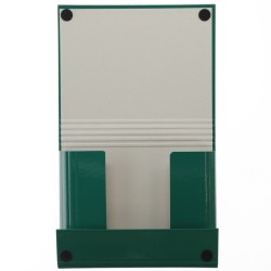 Teczka z szerokim grzbietem na rzep VauPe A5 kolor: zielony (312/06)