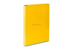 Teczka z szerokim grzbietem na rzep VauPe A4 kolor: żółty (311/08)
