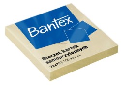 Notes samoprzylepny Bantex żółty 100k 75 mm x 75 mm (400086384)