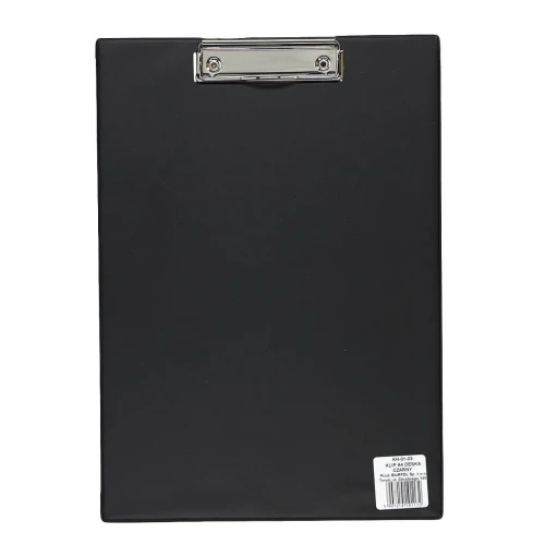 Deska z klipem (podkład do pisania) Biurfol A4 - czarna 230 mm x 32 mm (KH-01-03)