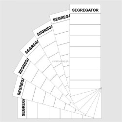 Etykiety opisowe do segregatora Warta NALEPKA NA SEGREGATOR - biały 70 mm x 190 mm (350-007)