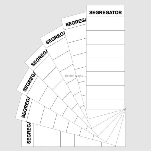 Etykiety opisowe do segregatora Warta NALEPKA NA SEGREGATOR - biały 70 mm x 190 mm (350-007)
