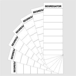 Etykiety opisowe do segregatora Warta NALEPKA NA SEGREGATOR - biały 70 mm x 190 mm (350-007)