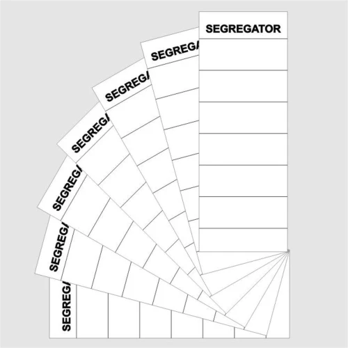 Etykiety opisowe do segregatora Warta NALEPKA NA SEGREGATOR - biały 70 mm x 190 mm (350-007)