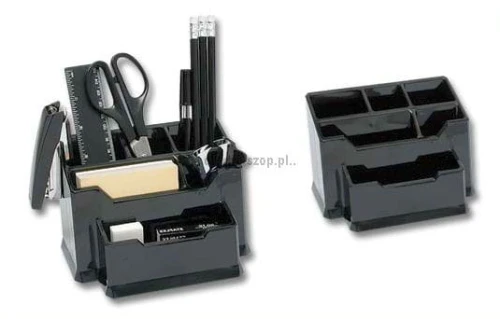 Przybornik na biurko Sdm - czarny