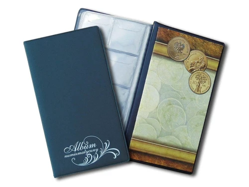 Klaser numizmatyczny Warta Z NOTESEM - czarny 108 mm x 195 mm (112-016)