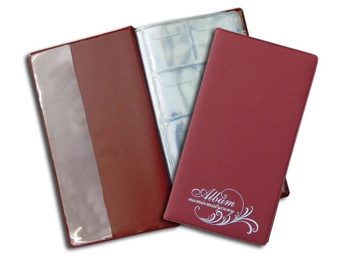 Klaser numizmatyczny Warta Z NOTESEM - czarny 108 mm x 195 mm (112-016)