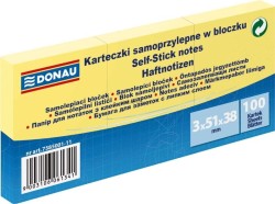Notes samoprzylepny Donau żółty 100k 38 mm x 51 mm (7585001-11)