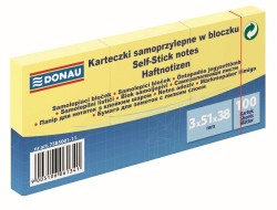 Notes samoprzylepny Donau żółty 100k 38 mm x 51 mm (7585001-11)