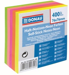 Notes samoprzylepny Donau mix fluo 400k 76 mm x 76 mm (7574001PL-99)